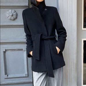 Babaton Connor Short Belted Wool Coat